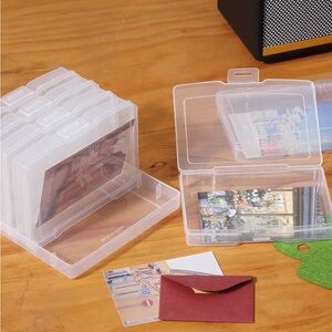 Clear Photo Storage Box Set